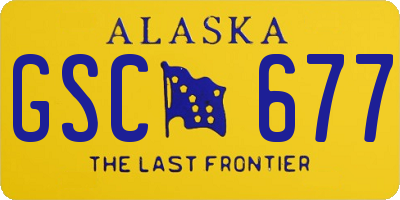 AK license plate GSC677