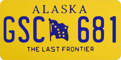 AK license plate GSC681