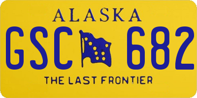 AK license plate GSC682