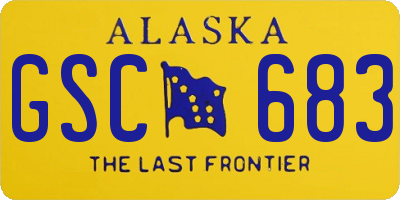 AK license plate GSC683