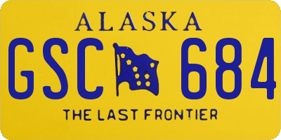 AK license plate GSC684