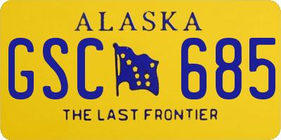 AK license plate GSC685