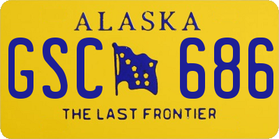 AK license plate GSC686