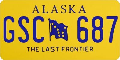 AK license plate GSC687