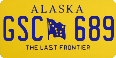 AK license plate GSC689
