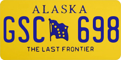 AK license plate GSC698