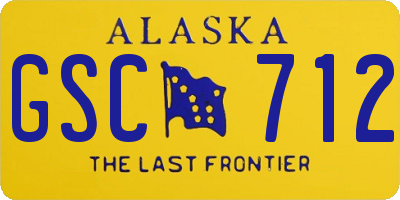 AK license plate GSC712