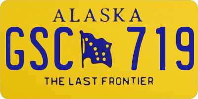 AK license plate GSC719