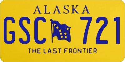 AK license plate GSC721