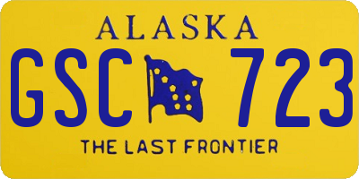 AK license plate GSC723