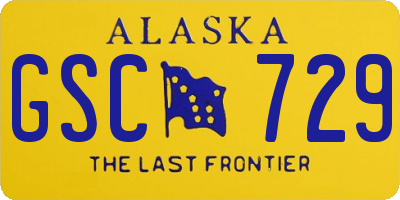 AK license plate GSC729