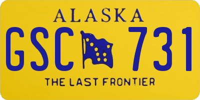 AK license plate GSC731