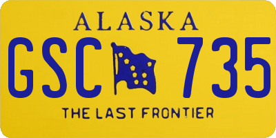 AK license plate GSC735