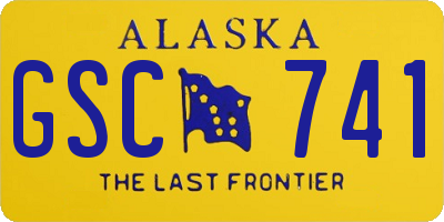 AK license plate GSC741