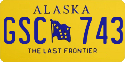 AK license plate GSC743