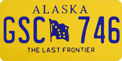 AK license plate GSC746