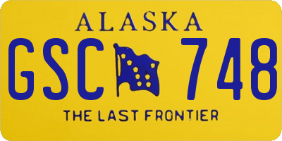 AK license plate GSC748