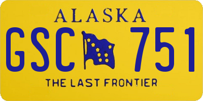 AK license plate GSC751