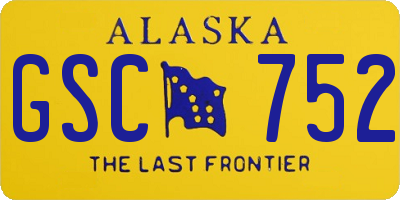 AK license plate GSC752
