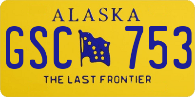 AK license plate GSC753