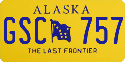 AK license plate GSC757