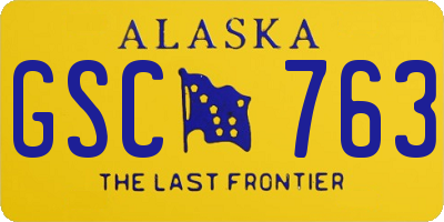 AK license plate GSC763