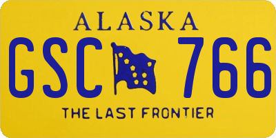 AK license plate GSC766