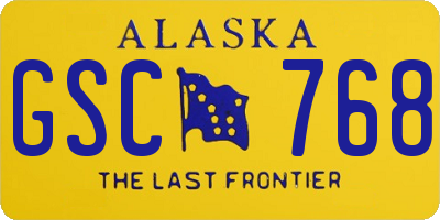 AK license plate GSC768