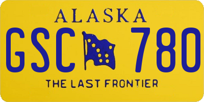 AK license plate GSC780