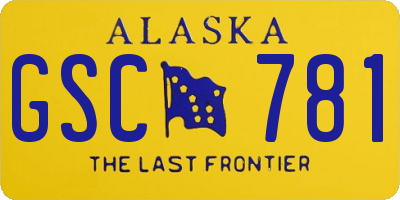 AK license plate GSC781