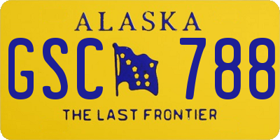 AK license plate GSC788