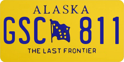 AK license plate GSC811