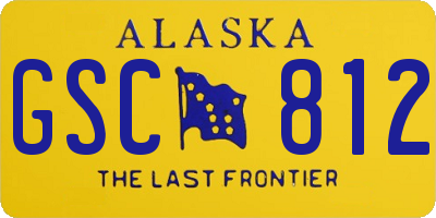AK license plate GSC812