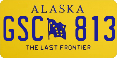 AK license plate GSC813
