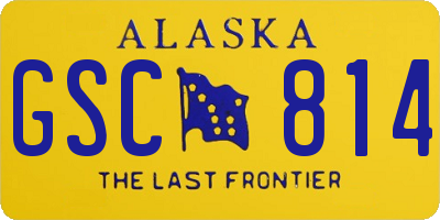 AK license plate GSC814