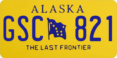 AK license plate GSC821