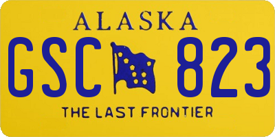 AK license plate GSC823