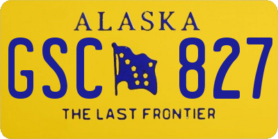 AK license plate GSC827