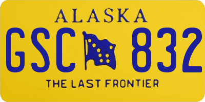 AK license plate GSC832