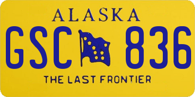 AK license plate GSC836