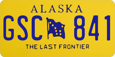AK license plate GSC841
