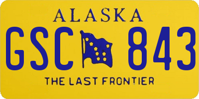 AK license plate GSC843