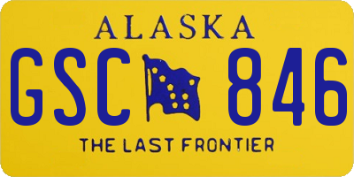 AK license plate GSC846