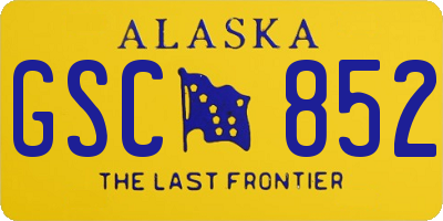 AK license plate GSC852