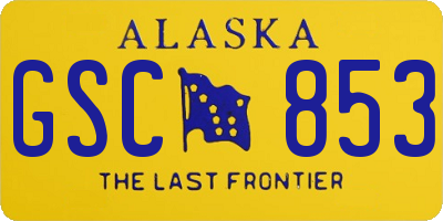 AK license plate GSC853