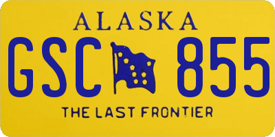 AK license plate GSC855