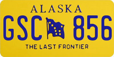 AK license plate GSC856
