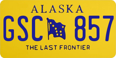 AK license plate GSC857