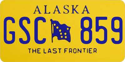 AK license plate GSC859