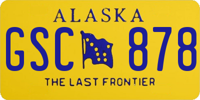 AK license plate GSC878